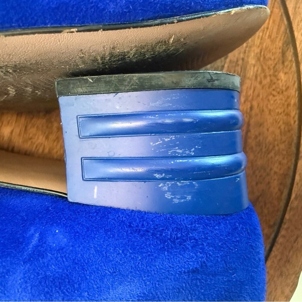 Vesba Cobalt Blue Suede Embroidered Loafers Low Heel EU 41 US 9.5 - Picture 13 of 16